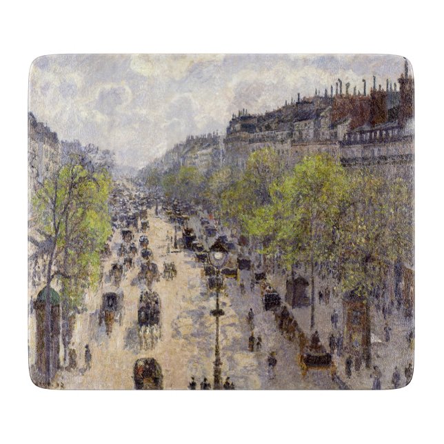 Pissarro - Boulevard Montmartre, Spring Cutting Board (Front)