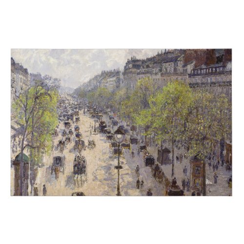 Pissarro _ Boulevard Montmartre Spring Faux Canvas Print