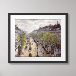 Pissarro - Boulevard Montmartre, Spring Framed Art