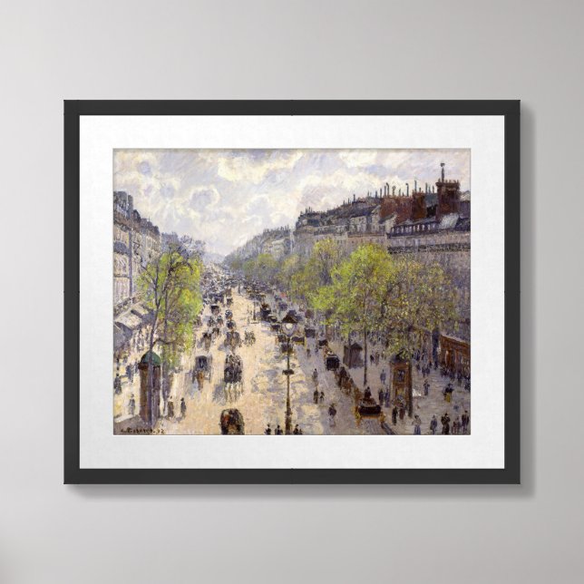 Pissarro - Boulevard Montmartre, Spring Framed Art (Framed Front)