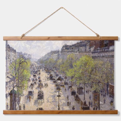 Pissarro _ Boulevard Montmartre Spring Hanging Tapestry