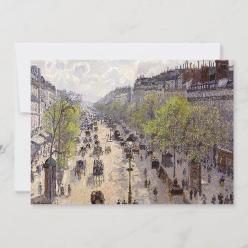 Pissarro _ Boulevard Montmartre Spring Invitation
