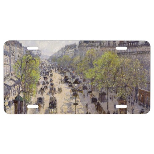 Pissarro _ Boulevard Montmartre Spring License Plate