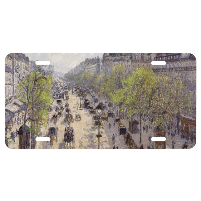 Pissarro - Boulevard Montmartre, Spring License Plate (Front)