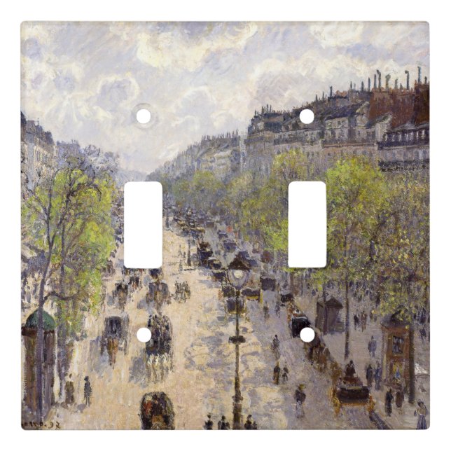 Pissarro - Boulevard Montmartre, Spring Light Switch Cover (Front)