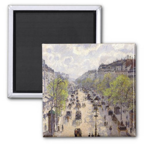Pissarro _ Boulevard Montmartre Spring Magnet