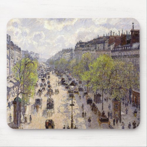 Pissarro _ Boulevard Montmartre Spring Mouse Pad