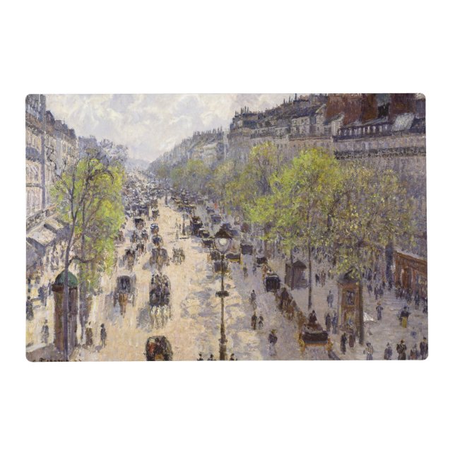 Pissarro - Boulevard Montmartre, Spring Placemat (Front)