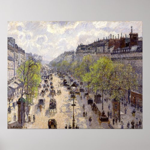 Pissarro _ Boulevard Montmartre Spring Poster