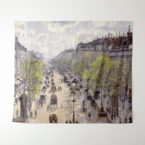 Pissarro _ Boulevard Montmartre Spring Tapestry