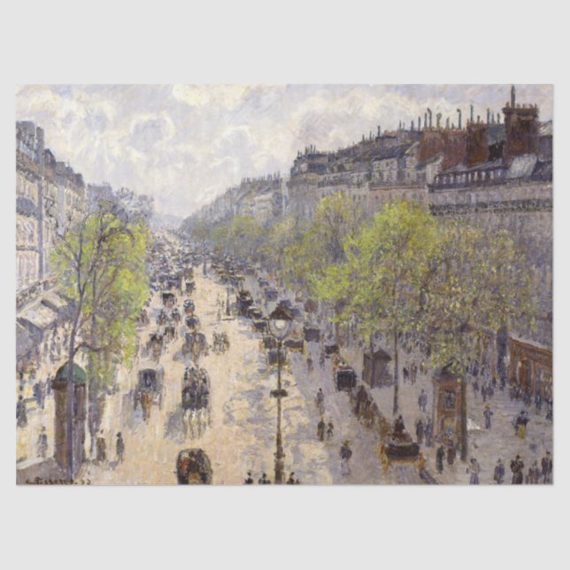 Pissarro - Boulevard Montmartre, Spring Tissue Paper (Front)