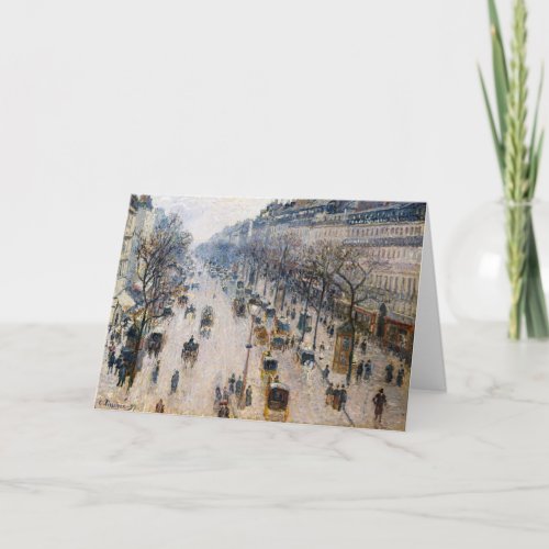 Pissarro _ Boulevard Montmartre Winter Morning Card
