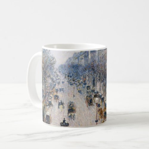 Pissarro _ Boulevard Montmartre Winter Morning Coffee Mug