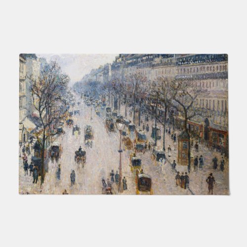 Pissarro _ Boulevard Montmartre Winter Morning Doormat