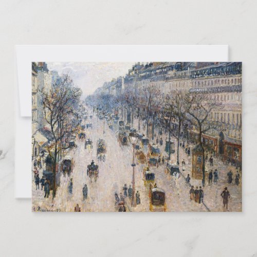 Pissarro _ Boulevard Montmartre Winter Morning Invitation