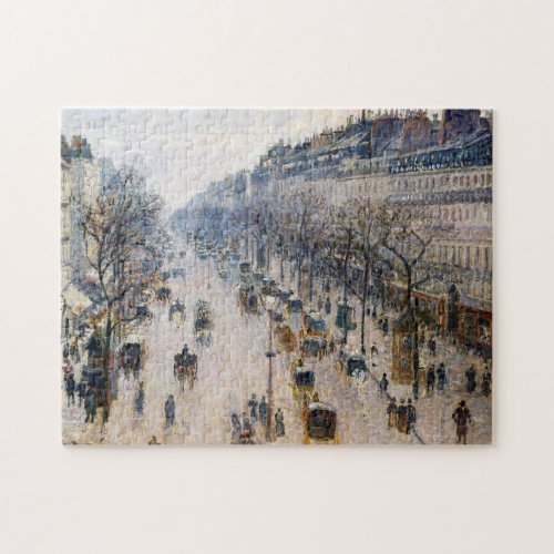 Pissarro _ Boulevard Montmartre Winter Morning Jigsaw Puzzle