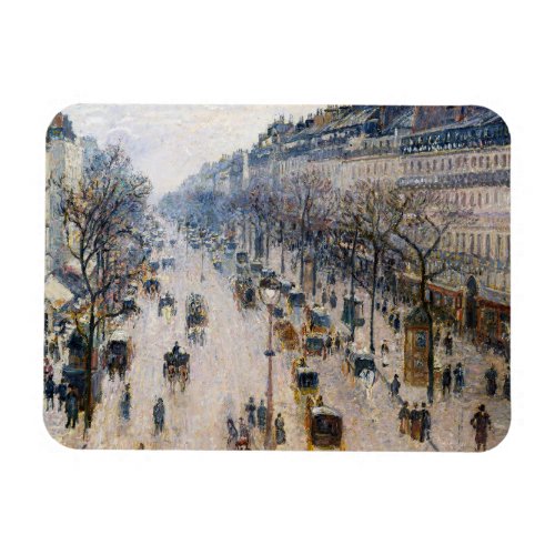 Pissarro _ Boulevard Montmartre Winter Morning Magnet