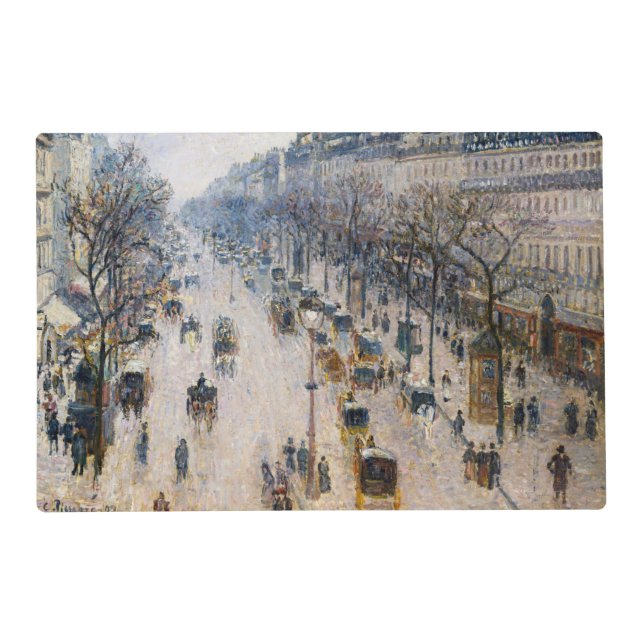 Pissarro - Boulevard Montmartre, Winter Morning Placemat (Front)