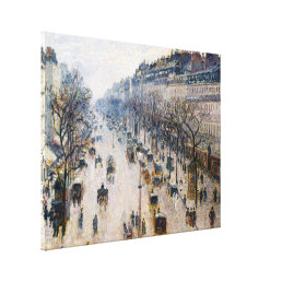 Pissarro - Boulevard Montmartre, Winter Morning Po Canvas Print