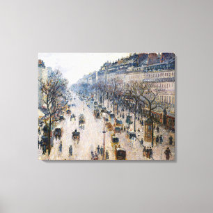 Pissarro - Boulevard Montmartre, Winter Morning Po Canvas Print