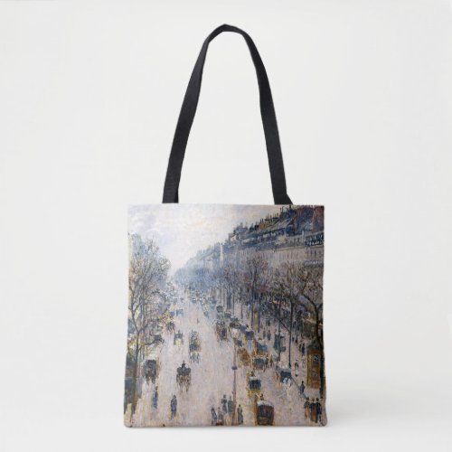 Pissarro _ Boulevard Montmartre Winter Morning Tote Bag