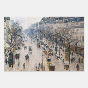 Pissarro - Boulevard Montmartre, Winter Morning Wrapping Paper Sheets