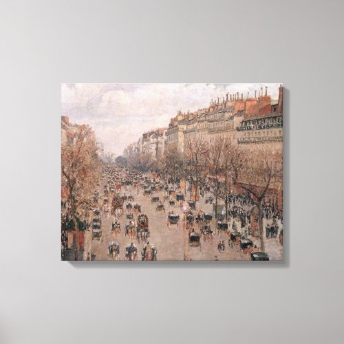 Pissarro Boulevard Montmartre Wrapped Canvas