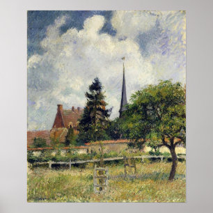 Pissarro - Church At Eragny 1884 Poster