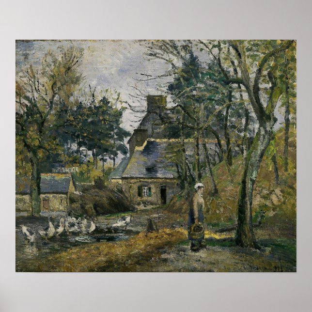 Pissarro - Farm At Montfoucault 1874 Poster (Front)