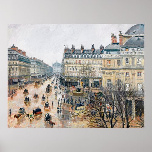 Pissarro _ French Theater Square Paris Poster