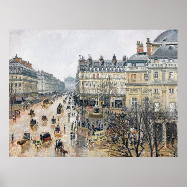 Pissarro - French Theater Square, Paris, Poster (Front)