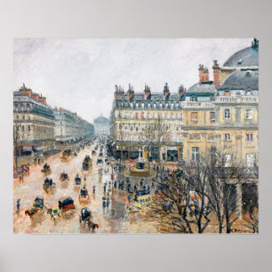 Pissarro - French Theater Square, Paris, Poster