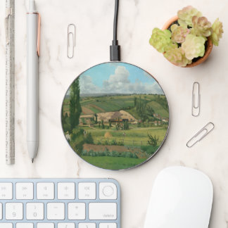 Pissarro Green Landscape Les Patis Art Smartphone Wireless Charger