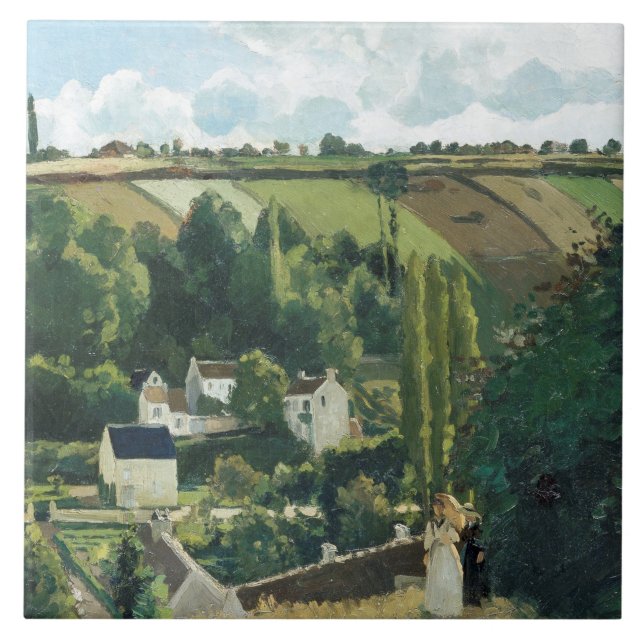Pissarro - Jalais Hill, Pontoise, Ceramic Tile (Front)