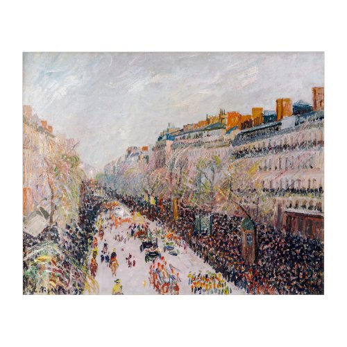 Pissarro _ Montmartre Mardi Gras on the Boulevard Acrylic Print