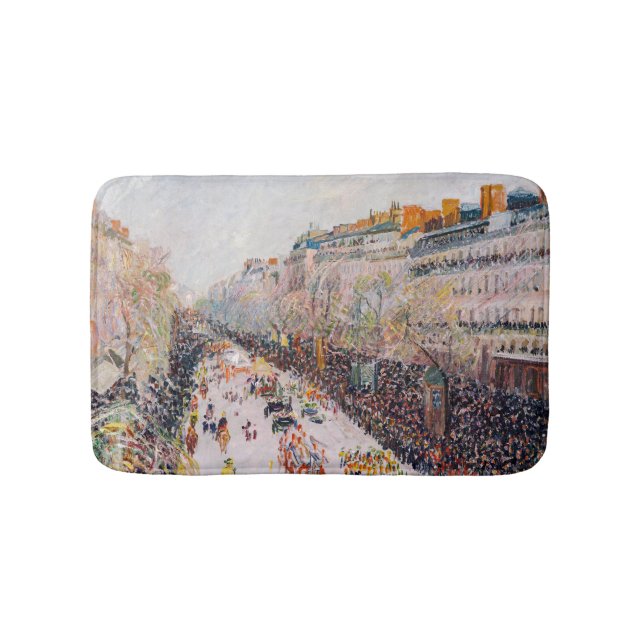 Pissarro - Montmartre, Mardi Gras on the Boulevard Bath Mat (Front)