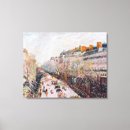 Pissarro _ Montmartre Mardi Gras on the Boulevard Canvas Print