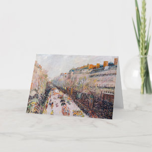 Pissarro - Montmartre, Mardi Gras on the Boulevard Card