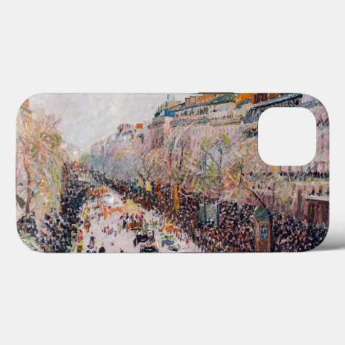 Pissarro _ Montmartre Mardi Gras on the Boulevard iPhone 13 Case