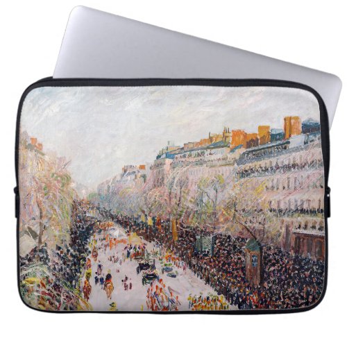 Pissarro _ Montmartre Mardi Gras on the Boulevard Laptop Sleeve