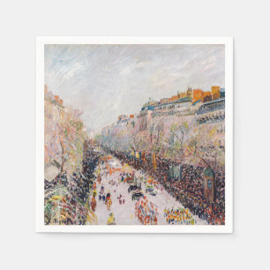 Pissarro - Montmartre, Mardi Gras on the Boulevard Napkins