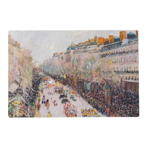 Pissarro - Montmartre, Mardi Gras on the Boulevard Placemat