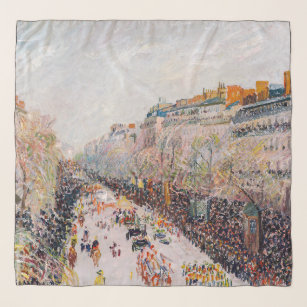 Pissarro - Montmartre, Mardi Gras on the Boulevard Scarf