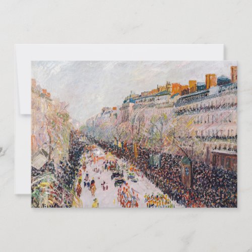 Pissarro _ Montmartre Mardi Gras on the Boulevard Thank You Card