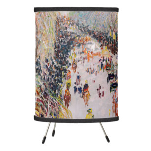 Pissarro - Montmartre, Mardi Gras on the Boulevard Tripod Lamp