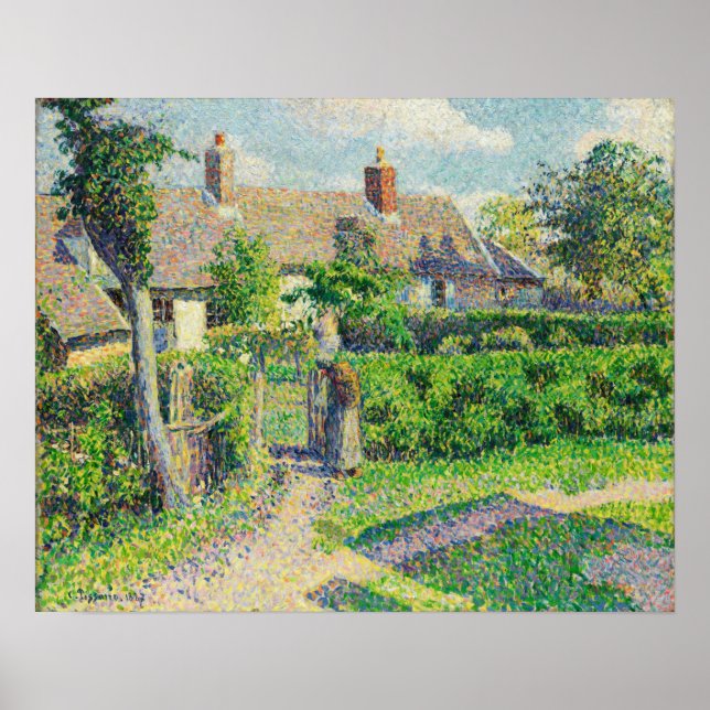 Pissarro - Peasants' Houses Eragny Poster (Front)