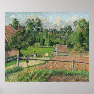 Pissarro - View From Artist's Window Eragny 1885 Poster