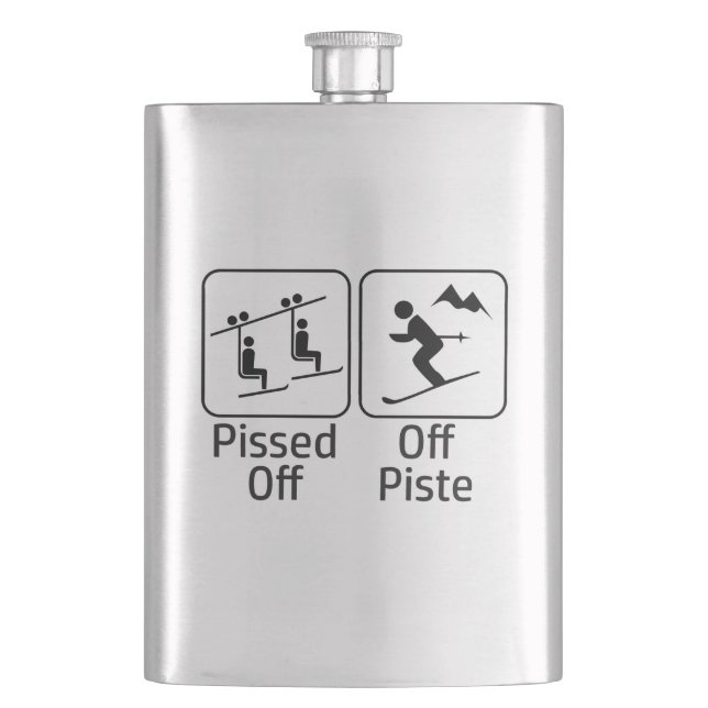 Pissed Off Off Piste Hip Flask (Front)