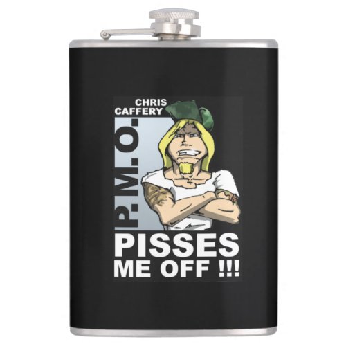 Pisses Me Off Vinyl Wrapped Flask