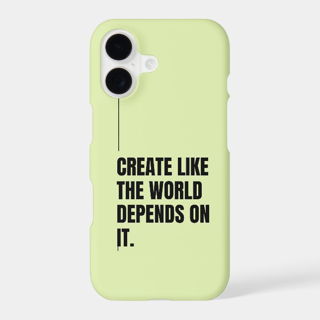 Pistachio, And Black Typography Artists Powerful  iPhone Case (Back)